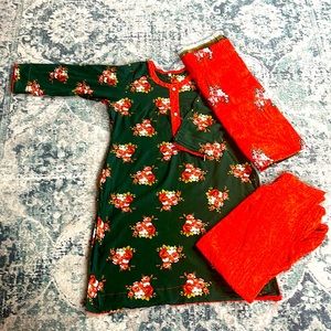 3 piece cotton suit